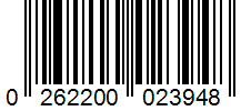 Barcode 0262200023948