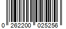 Barcode 0262200025256