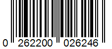 Barcode 0262200026246