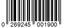 Barcode 0269245001900