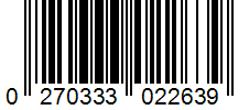 Barcode 0270333022639