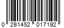 Barcode 0281452017192