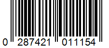 Barcode 0287421011154