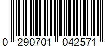 Barcode 0290701042571