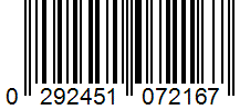 Barcode 0292451072167