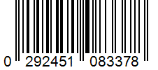 Barcode 0292451083378