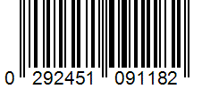 Barcode 0292451091182