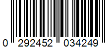 Barcode 0292452034249
