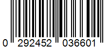 Barcode 0292452036601