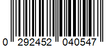 Barcode 0292452040547