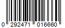 Barcode 0292471016660