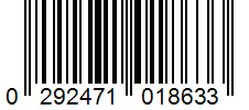 Barcode 0292471018633