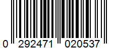 Barcode 0292471020537