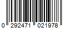 Barcode 0292471021978