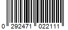 Barcode 0292471022111