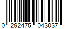 Barcode 0292475043037