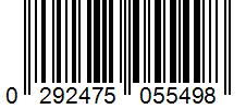 Barcode 0292475055498