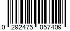 Barcode 0292475057409