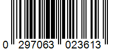Barcode 0297063023613