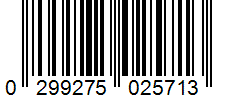 Barcode 0299275025713