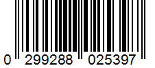 Barcode 0299288025397
