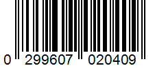 Barcode 0299607020409