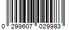 Barcode 0299607029983