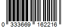 Barcode 0333669162216