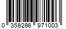 Barcode 0358286971003