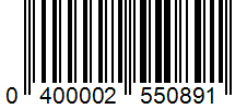 Barcode 0400002550891