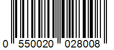 Barcode 0550020028008