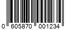 Barcode 0605870001234