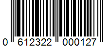 Barcode 0612322000127