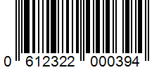 Barcode 0612322000394