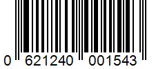 Barcode 0621240001543