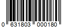 Barcode 0631803000180