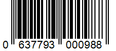Barcode 0637793000988