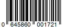 Barcode 0645860001721