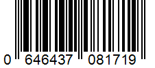 Barcode 0646437081719