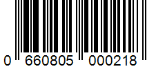 Barcode 0660805000218