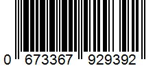 Barcode 0673367929392