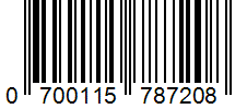 Barcode 0700115787208