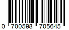 Barcode 0700598705645