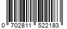 Barcode 0702811522183