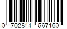 Barcode 0702811567160