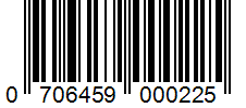 Barcode 0706459000225
