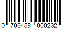 Barcode 0706459000232