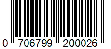 Barcode 0706799200026