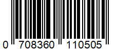Barcode 0708360110505