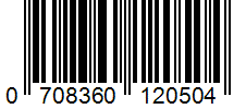 Barcode 0708360120504